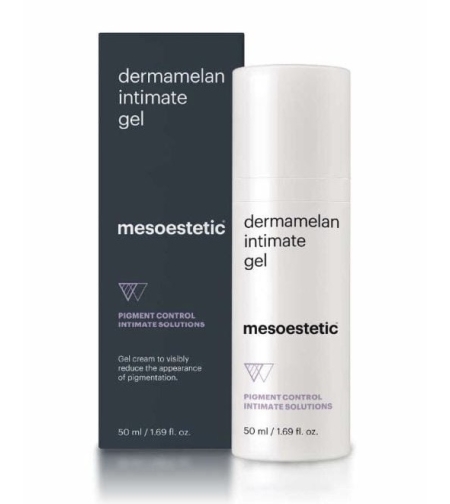 קרם הבהרה לאזור האינטימי, שחי, מפשעות, ישבן dermamelan intimate gel mesoestetic