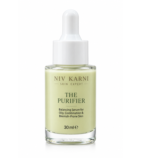 THE PURIFIER – Niv Karni Skin Expert | סרום מטהר ומאזן לעור הנוטה לפצעונים, קומדונים, שומניות וכתמי פוסט־אקנה