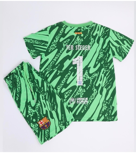 חליפות כדורגל לילדים – חולצה + מכנס | ברצלונה שוער