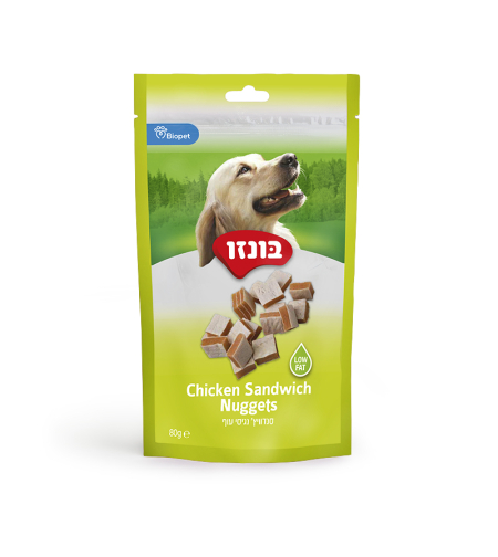 חטיף לכלב בונזו - סנדוויץ' נגיסי עוף