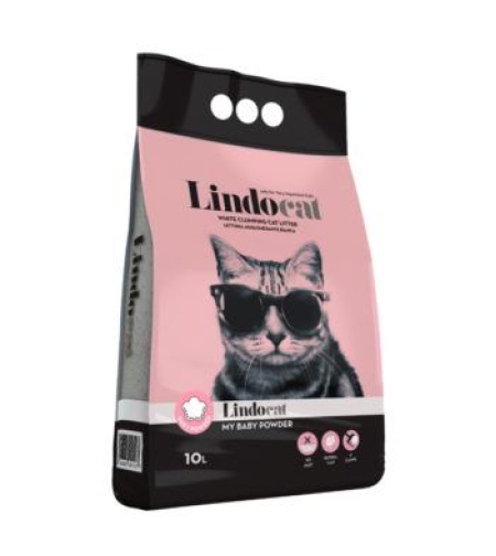 חול לינדו קט מתגבש וריחני לחתול 10 ליטר -Lindocat בריח טלק.