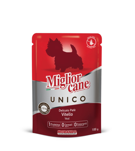 מיגליאור פאוץ' פטה בטעם עגל מעדן לכלב- 100 גר' Miglior cane