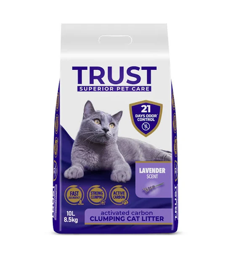 חול חתולים מתגבש טראסט לוונדר Trust Lavender | ‏10 ליטר