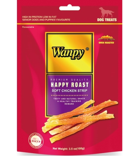 חטיף לכלב וונפי רצועות עוף רכות - Wanpy
