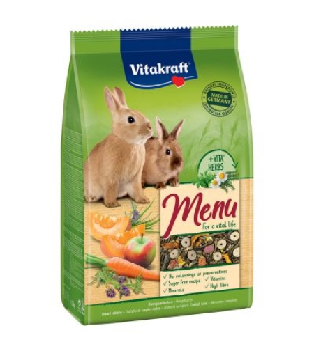 מזון לארנבים ויטה קראפט - MENU vital