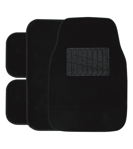 סט שטיחים אוניברסלי שחור לבד 4 חלקים
