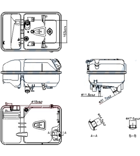 מיכל עיבוי DAF XF מ2013יורו 6