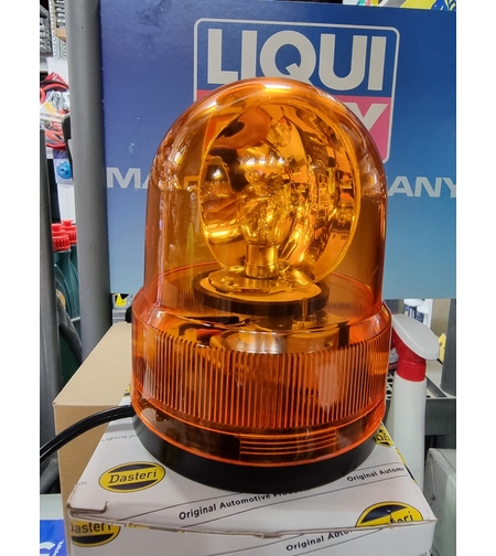 פנס מסתובב מהבהב כתום+מגנט 12v