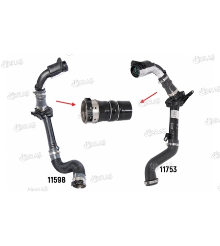 צינור טורבו רנו פלואנס,מיגאן 3,קנגו 2 + חיבור מהיר קצר