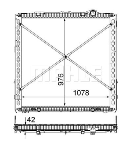 רדיאטור DAF XF מ 13 MAHLE