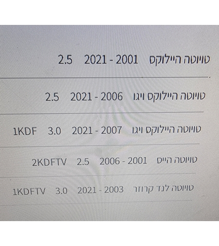 חיישן זרימת אוויר הילקס ויגו