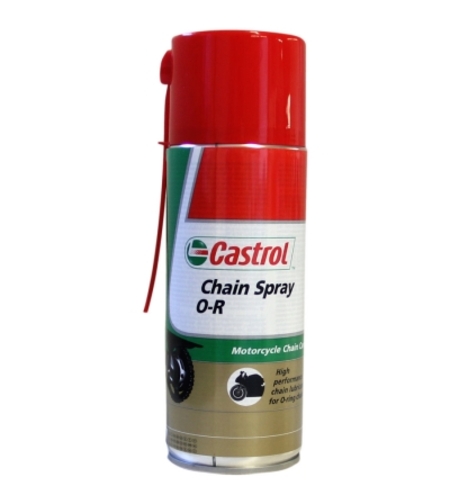 ספרי שרשרת לבן, סינטטי מלא, מיועד לשימון והגנה של שרשראות של אופנועים.