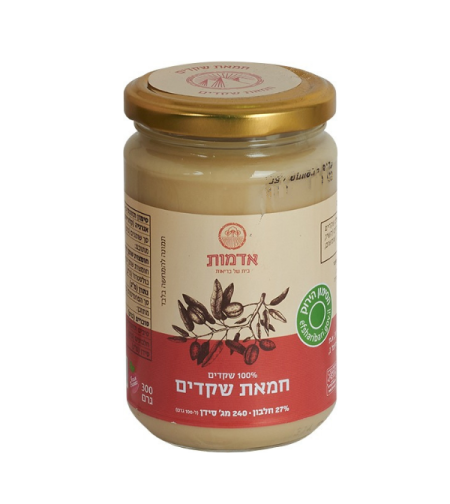 חמאת שקדים טבעית אדמות - 300 גרם