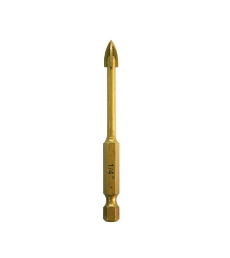 Head Arrow Drill Bit for Porcelain & Glass with Hex Shank