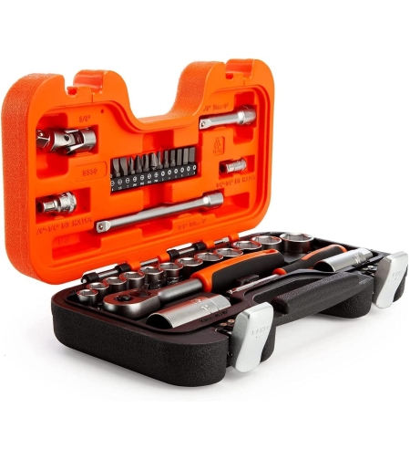 Bahco S330 1/4 + 3/8 Socket Set