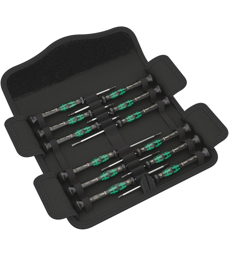 Wera Kraftform Micro 12 Universal 1 screwdriver set for electronic applications, 12 pieces