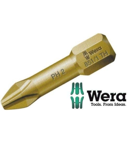 Wera Torsion Extra Hard Bits PH2 For Impact Screwdriver