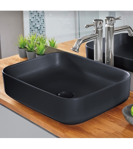 כיור אמבטיה מונח דגם סולי שחור מט