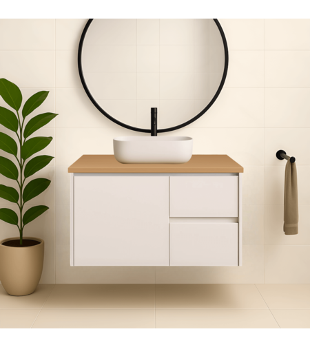 ארון אמבטיה תלוי שוהם בוצ'ר כולל מראה מרחפת