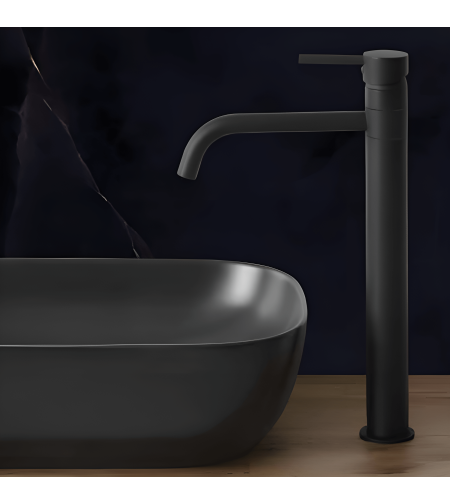 ברז גבוה לכיור מונח ZV446 שחור מט