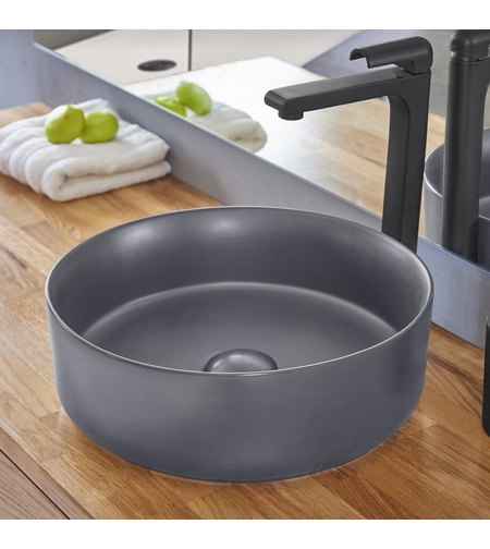 כיור אמבטיה מונח דגם רוז בטון כהה מט