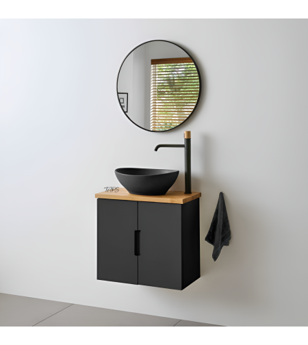 ארון אמבטיה תלוי פדרו 29*60 כולל כיור מונח