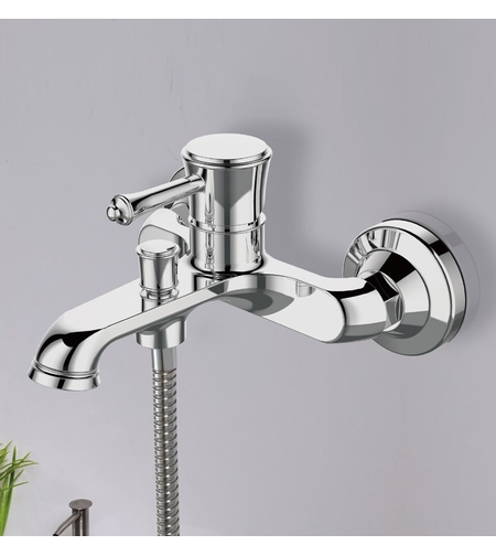 ברז סוללה לאמבטיה מעוצב כולל צינור ומזלף 