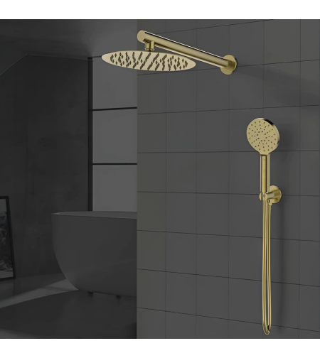 סט 5 חלקים למקלחת זהב מוברש