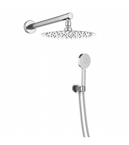 סט מקלחת ניקל (ראש מקלחת 25 ס