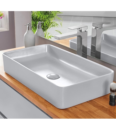 כיור אמבטיה מונח דגם ויקטוריה בטון בהיר מט