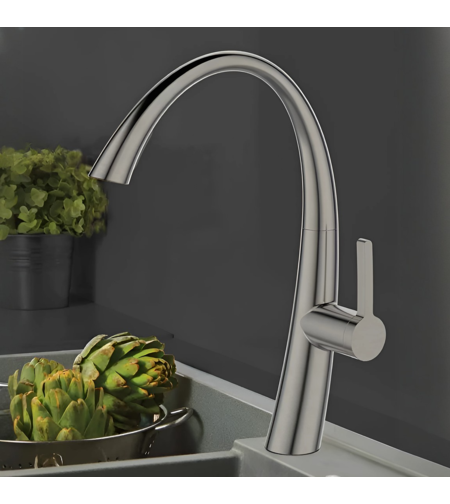 ברז מטבח נשלף 2 מצבים OB0801 ניקל מוברש