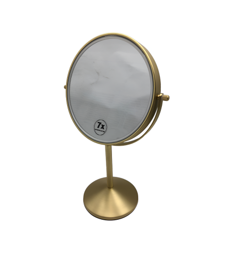 מראה מגדילה מונחת פי 7 זהב מט