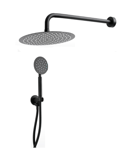 סט קומפלט למקלחת ונציה שחור מט