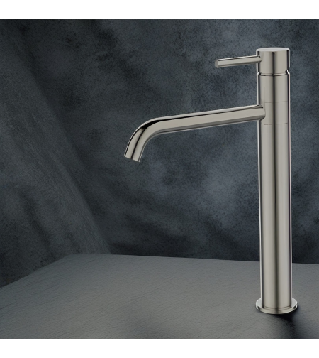 ברז גבוה לכיור מונח ZV446 ניקל מוברש