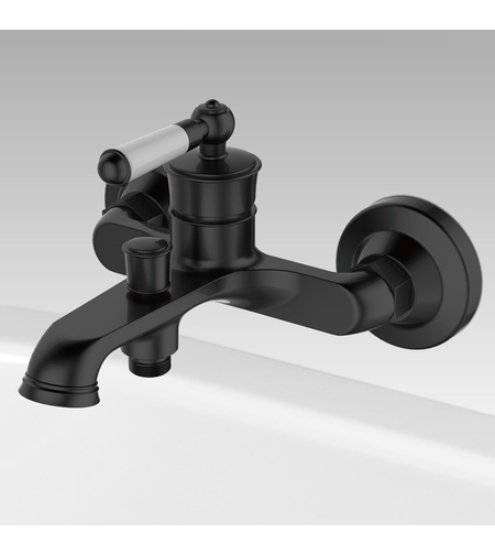 ברז סוללה לאמבטיה שחור מט בעיצוב רטרו 