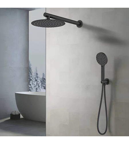 סט 5 חלקים למקלחת שחור מט