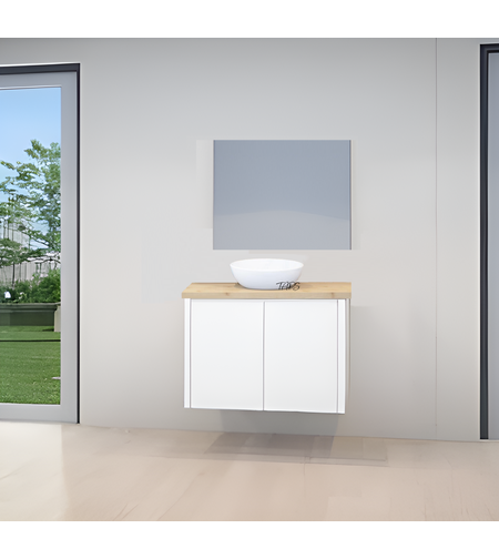 ארון אמבטיה תלוי לוטוס בוצ'ר כולל מראה מרחפת