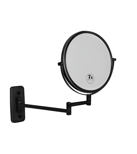 מראה מגדילה תלויה פי 7 שחור מט