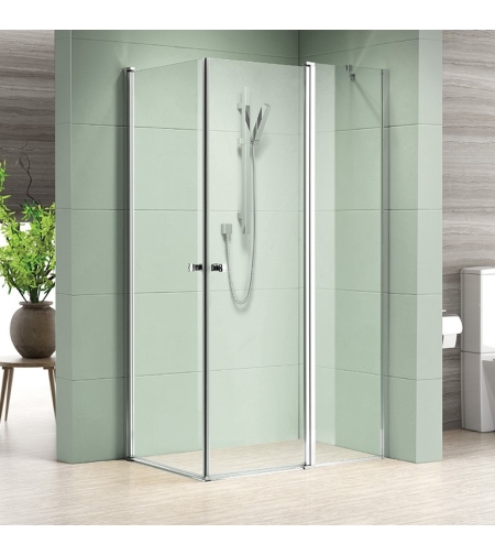 מקלחון פינתי יוקרתי (דלת + קבוע ודלת) לפי מידה