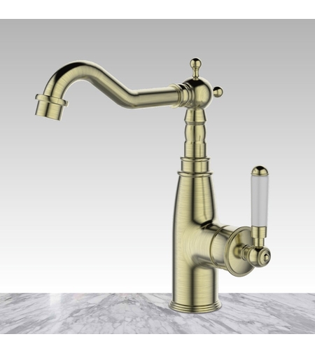 ברז לכיור אמבטיה ברונזה ידית מעוצבת 523BR