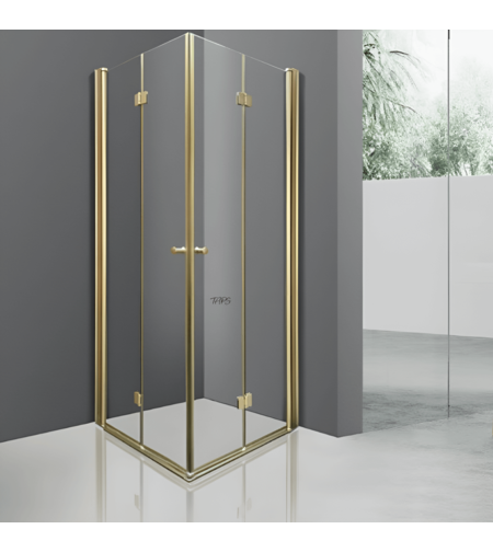 מקלחון הרמוניקה זהב, דלתות נצמדות עד הקיר