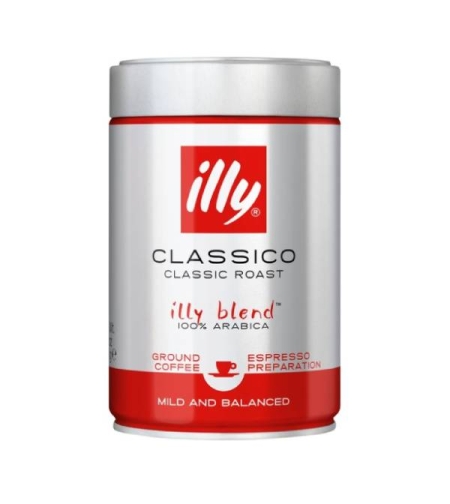 קפה טחון illy 250 גר' קלייה בינונית קלאסי