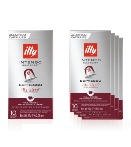 מבצע 50 קפסולות קפה illy קלייה כהה אינטנסו - illy intenso