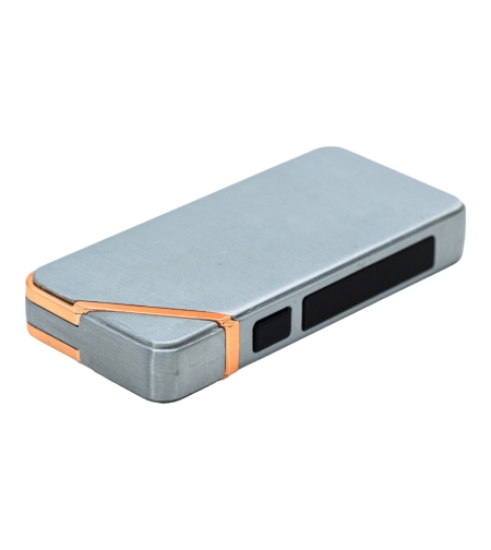 מצית USB  זרמים במראה קלאסי - כסוף