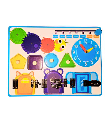 لوحة حسية تعليمية خشبية