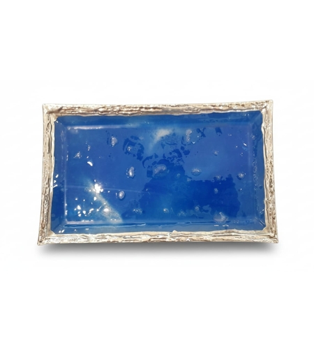 Blue glass pini tray