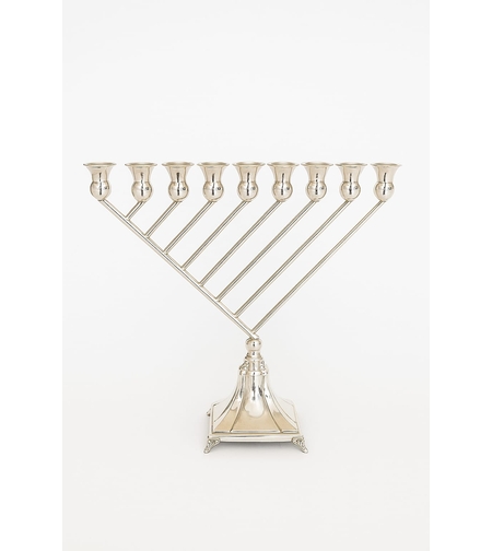 חנוכיה אלכסונים כסף טהר