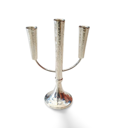 קנדלברה פטיש שלוש קנים כסף טהור