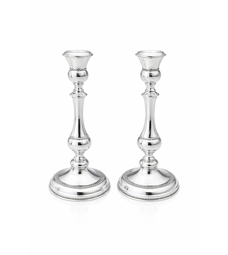 Pure silver apple candlesticks