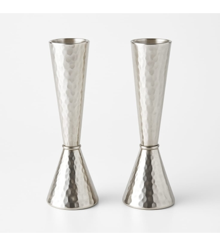 Cone candlesticks different sizes, pure silver